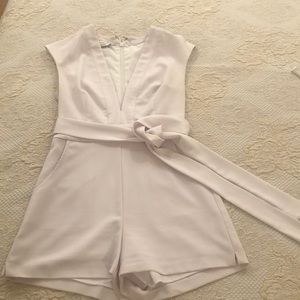 Bebe classy plunge v neck romper